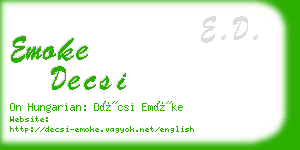 emoke decsi business card